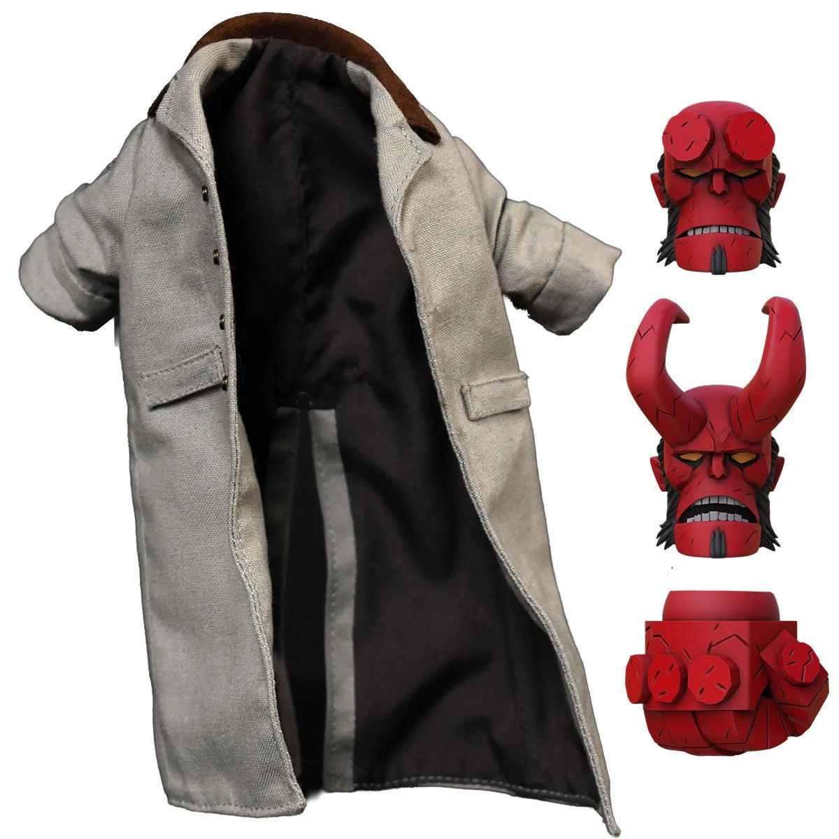 Hellboy フィギュア コート付き Hellboy Box Full of Evil 1:12 Scale Wave 1.5 Action Figure