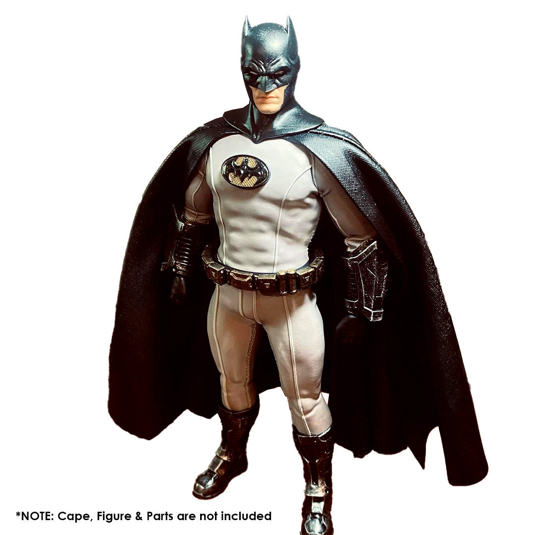 1:12 Scale Jorge Molina Batman Inspired Suit | Grey Suit with Grey Raised Vinyl | Tailored to Fit VToys, Mezco, & GW
