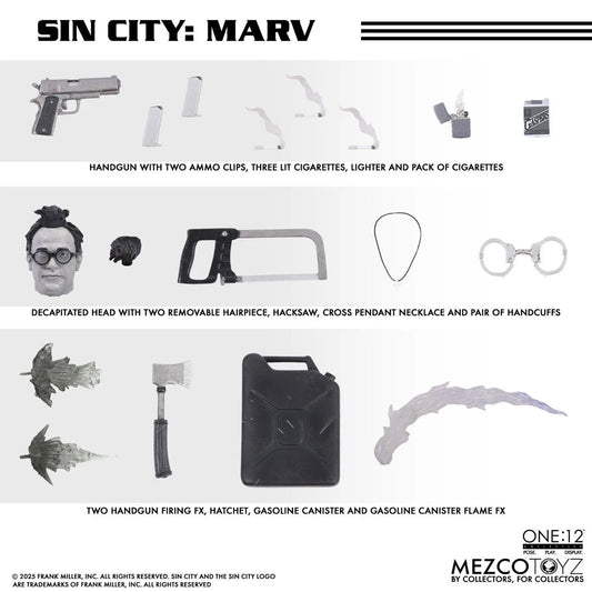 Mezco Toyz Sin City Marv One:12 Collective Action Figure