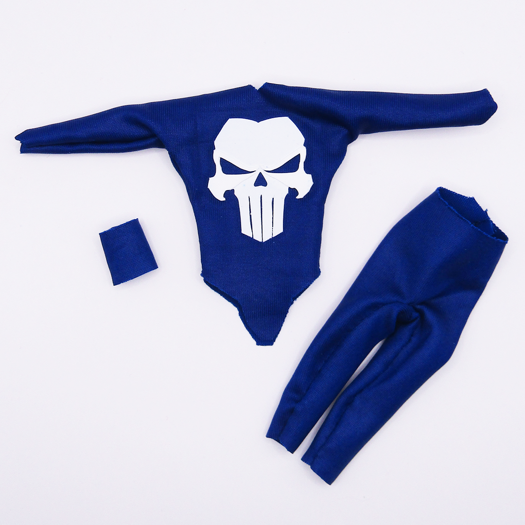 1:12 Scale xM Sideshow Inspired Punisher | Blue & White Suit | Fits GW Figure Body