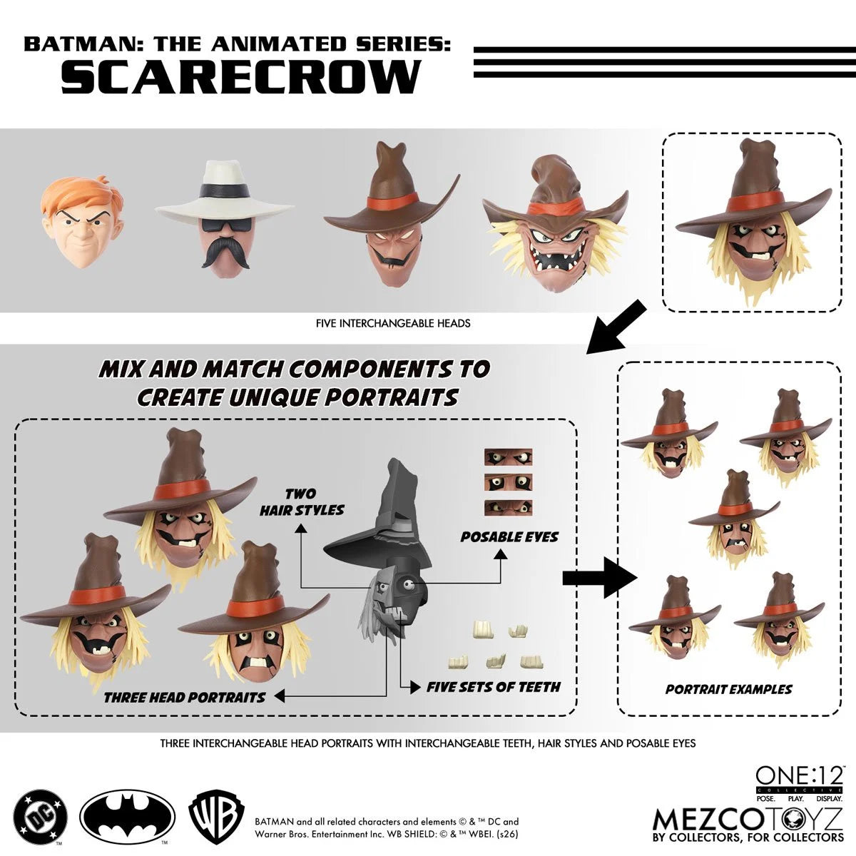 Mezco Toyz Batman: The Animated Series Scarecrow One 12 Collective Action Figure