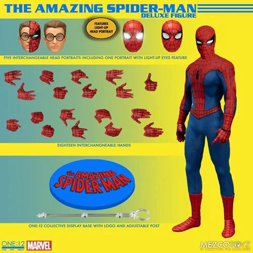 The Amazing Spider-Man One:12 Collective Deluxe Edition Action Figure | Mezco Toyz Spider-Man Action Figure