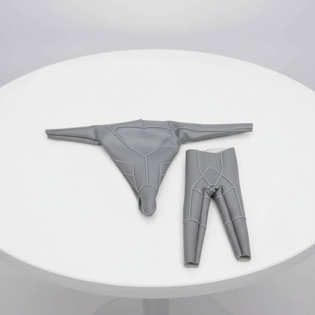 1:12 Scale Batman Rebirth Inspired Suit | Grey Suit with Grey Raised Vinyl | Tailored to Fit VToys