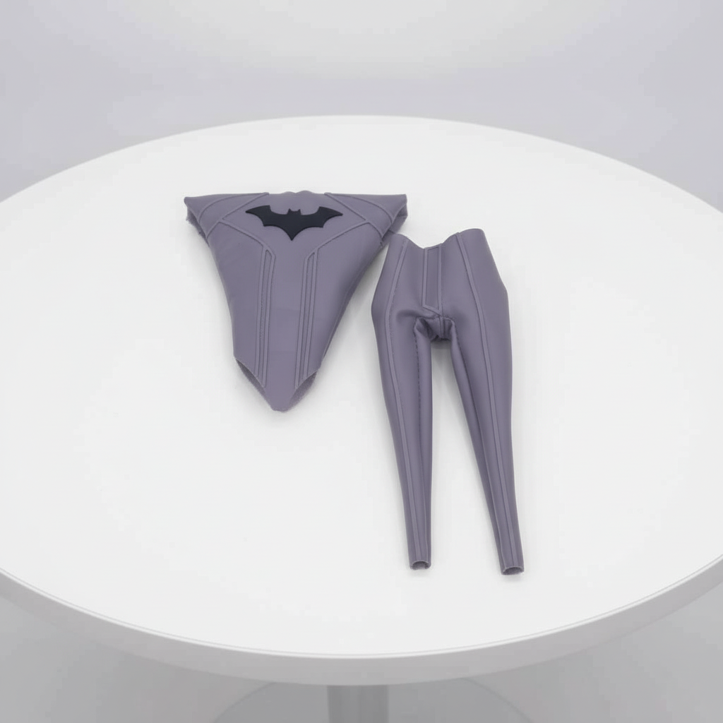 1:12 Scale Batman Zero Year Inspired Suit | Grey Suit with Grey Raised Vinyl | Tailored to Fit VToys