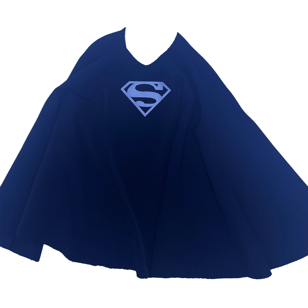 1:12 Scale Black Simple Superman Inspired Cape with Silver Logo – K-NU Toys