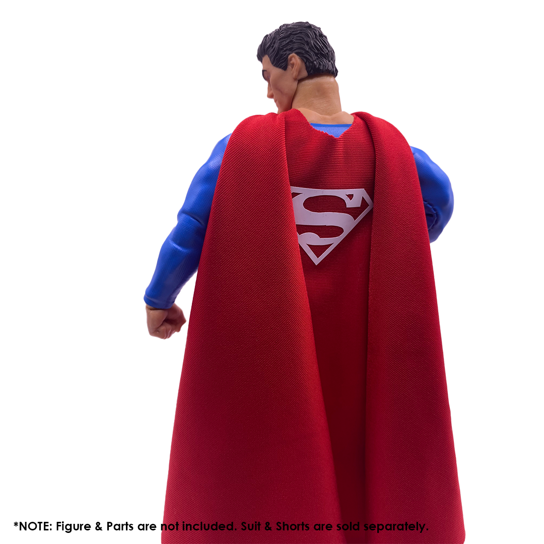 1:12 Scale Red Simple Superman Inspired Cape with White Logo