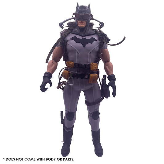 1:12 Scale Batman Zero Year Inspired Suit | Grey Suit with Grey Raised Vinyl | Tailored to Fit VToys