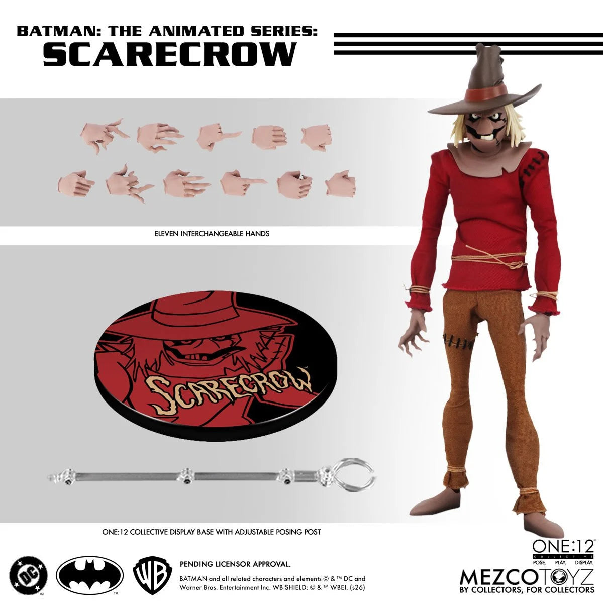 Mezco Toyz Batman: The Animated Series Scarecrow One 12 Collective Action Figure