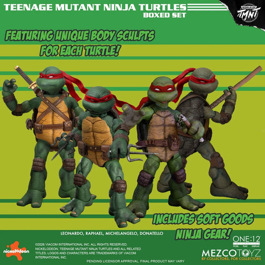 Mezco Teenage Mutant Ninja Turtles Deluxe One:12 Collective Boxed Set – Red Mask Variant