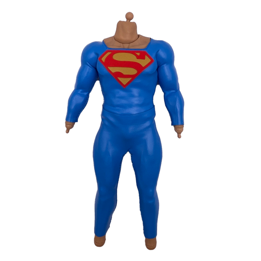 1:12 Scale Superman Inspired Suit | Light Blue Suit with Dull Yellow & Red Raised Vinyl | Tailored to Fit VToys & GW