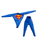 Products 1:12 Scale Superman Inspired Suit | Light Blue Suit with Bright Yellow & Red Raised Vinyl & Blue Shine Wrist | Tailored to Fit VToys & GW