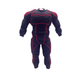 1:12 Scale Tactical Suit | Black Hex Pattern with Red Raised Vinyl | Fits Vtoys and GW